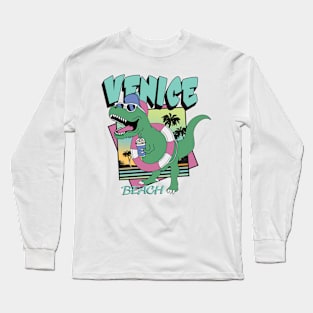 Dinosaur Venice Beach Long Sleeve T-Shirt